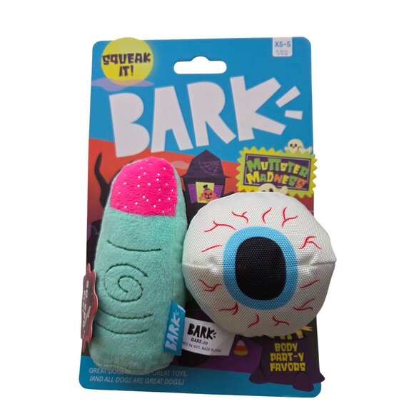 2 Pack Bark Mutterster Madness Pet Dog Toys Set Of 2 Body Part-Y Favors Squeaky - Picture 2 of 4